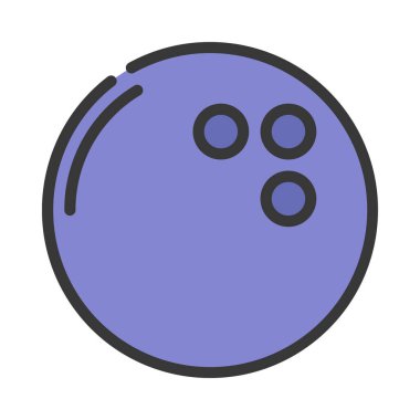 Bowling topu simgesinin vektör illüstrasyonu     