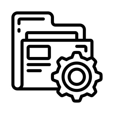 Dizin Ayarları simgesi, vektör illüstrasyonu 