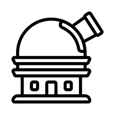 Gözlemevi simgesi, vektör illüstrasyonu basit tasarım