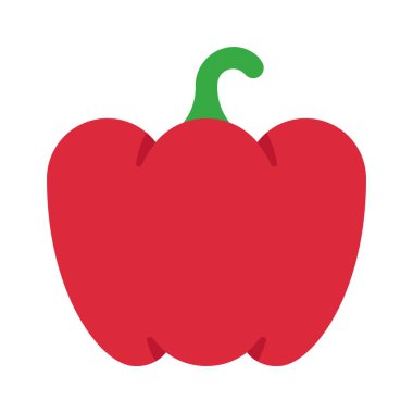 Bell Pepper Sebze ikon vektör çizimi 