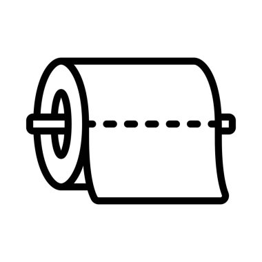 Tuvalet kağıdı ikonu vektör çizimi tasarımı