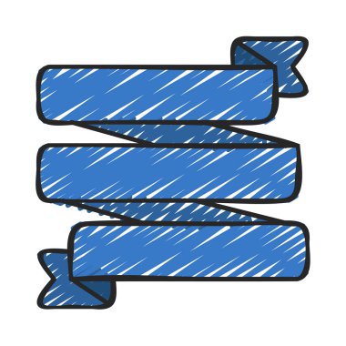 Zig Zag Kurdele ikonu vektör illüstrasyonu 