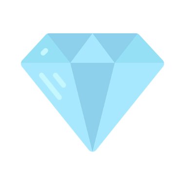 Beyaz arkaplanda elmas simgesi çizimi