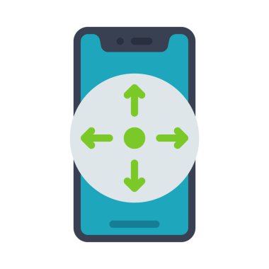 Hareket Mobil Uygulama simgesi, vektör illüstrasyonu 