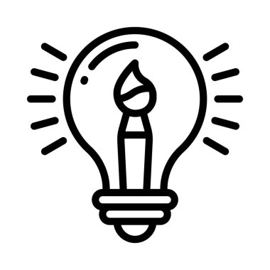 Yaratıcı Düşünme ikonu vektör illüstrasyon tasarımı