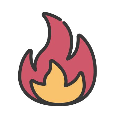 Alev simge vektör çizim