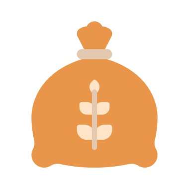 Buğday Torbası web simgesi vektör illüstrasyonu