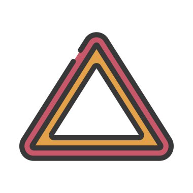 Uyarı Üçgeni, vektör çizimi basit tasarım