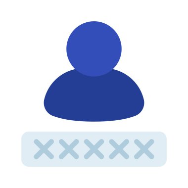 Kullanıcı Parolası Web simgesi vektör çizimi