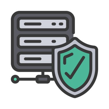 Sunucu Koruma Ağı vektör illüstrasyonuName