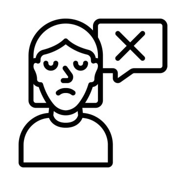 Kötü Kullanıcı Geribildirim simgesi tasarım vektörü çizimi 