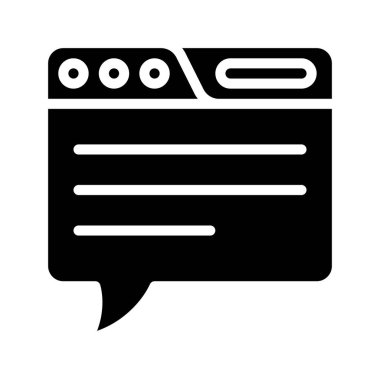 Sohbet Pencere Web simgesi vektör çizimi