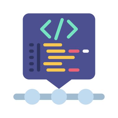 Web kodlama simgesi, vektör illüstrasyonu programlama     