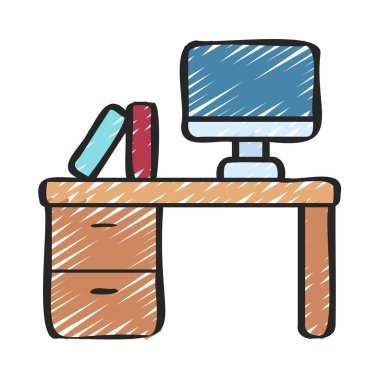 Ofis Masası Çekmeceleri Web simgesi çizimi