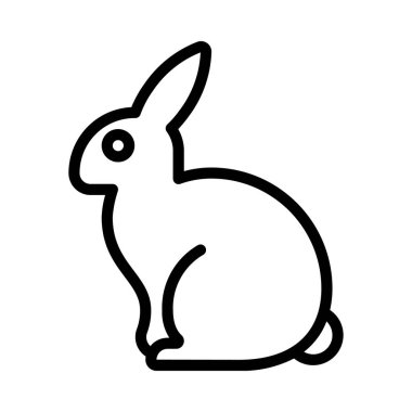  Tavşan çizgisi vektör simgesi tasarımı