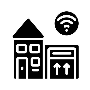 Otomatik Garaj Açıcı ikon vektör çizimi