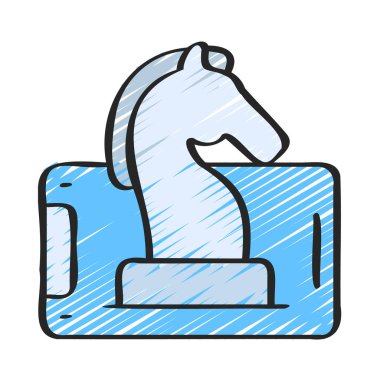 Mobil Strateji Oyunu Web ikonu vektör çizimi