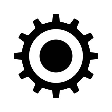 Ayarlar Cog web simgesi vektör illüstrasyonu