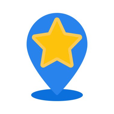 Favori Konum simgesi vektör illüstrasyonu 