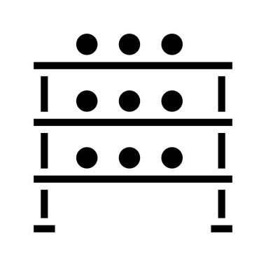Dumbbell Stand web simgesi vektör çizimi