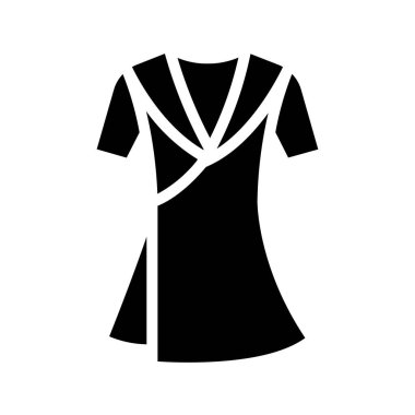 beyaz arkaplanda elbise simgesi, vektör illüstrasyonu 