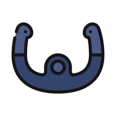 Uçak Direksiyon Ağı ikon vektör çizimi