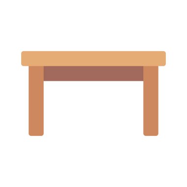 Yemek Tablosu simgesi basit vektör çizimi 