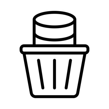 Veri simgesi, vektör illüstrasyonunu sil    