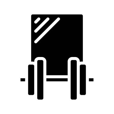 Spor Salonu Ayna Web ikonu vektör çizimi