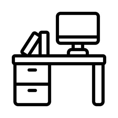 Ofis Masası Çekmeceleri Web simgesi çizimi