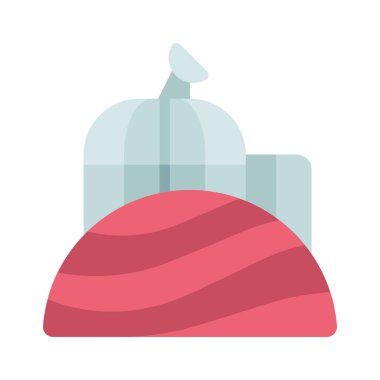 Mars Kabarcık Kulübesi Web simgesi vektör illüstrasyonu