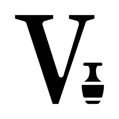 V web simgesi vektör illüstrasyonu