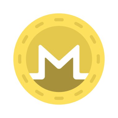 Monero web simgesi vektör illüstrasyonu