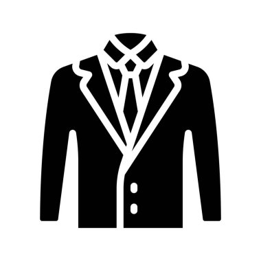 Takım Elbise Ceketi Web simgesi vektör illüstrasyonu
