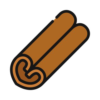 Tarçın Web simgesi vektör illüstrasyonu