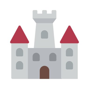 kale düz simgesi, vektör illüstrasyonu