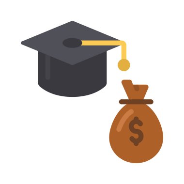 Eğitim Yatırımı Web simgesi vektör illüstrasyonu