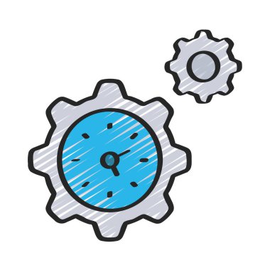 Geliştirme Zamanı modern simgesinin vektör çizimi           