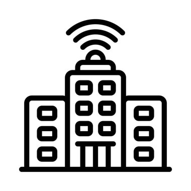 Smart City simge vektör çizimi tasarımı