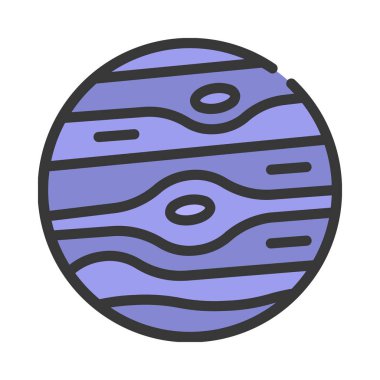 Gezegen web simgesi vektör illüstrasyonu