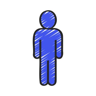 Standart Kişi Web simgesi vektör illüstrasyonu