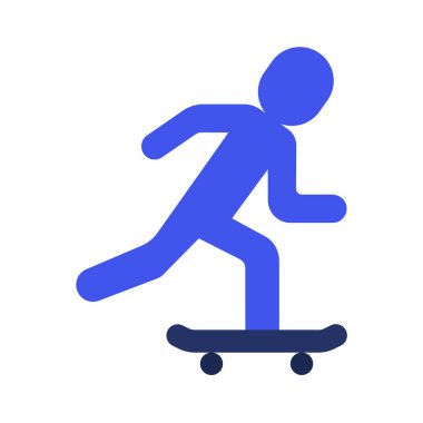 Kaykay web simgesi vektör illüstrasyonu