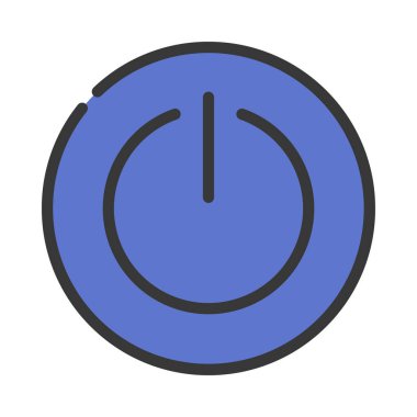 Güç Ağı simgesi düz tasarım, vektör illüstrasyonu