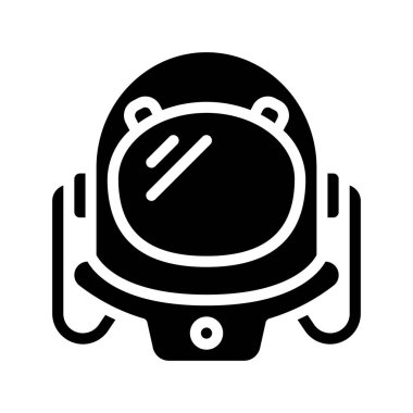 Uzay Miğferi Web simgesi vektör çizimi