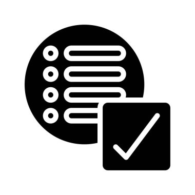 Onaylanmış Liste web simgesi vektör çizimi