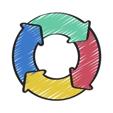 Süreç Çemberi Okları Web simgesi çizimi