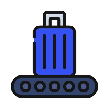 Bagaj Talep simgesi, vektör illüstrasyonu basit tasarım