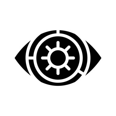 Göz simgesi, vektör illüstrasyonu basit tasarım