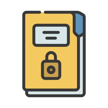 Çok Gizli Dosya simgesi, vektör illüstrasyonu