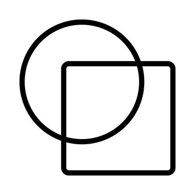 Üst üste bindirilmiş Şekiller Web simgesi vektör çizimi